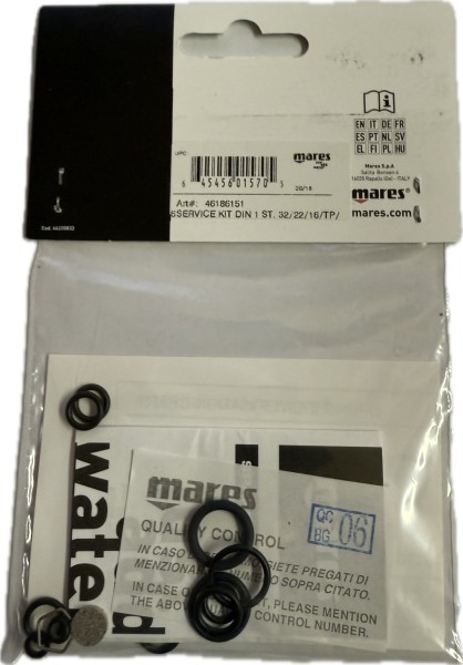 Mares Revisions Service Kit 1. Stufe (Travel Kit) 32 / 22 / 16 / TP / D16 DIN Atemregler